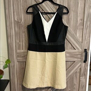 Ann Taylor Black and Tan Dress